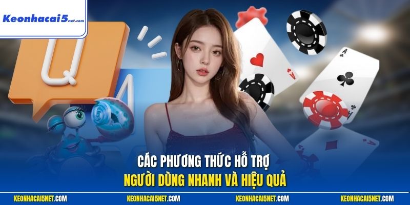 Các phương thức hỗ trợ người dùng nhanh và hiệu quả